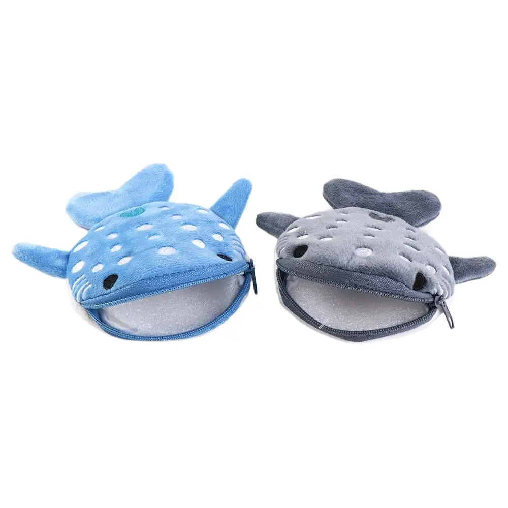 Tasche Geld Münze Taschen Cartoon Shark Mini Kopfhörer Tasche Shark Geldbörse Shark Plüsch Brieftasche Kleine Gegenstände Taschen Frauen Geldbörse