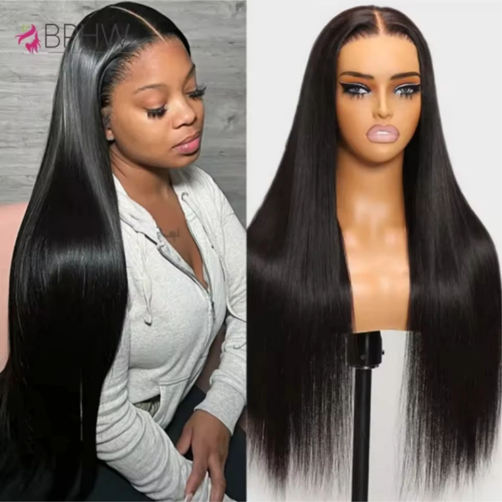 

Bone Straight 13x4 4x4 HD Lace Frontal Wig Human Hair 200 Density Brazilian 4x4 Lace Closure Wig For Women Pre Cut Lace Wigs