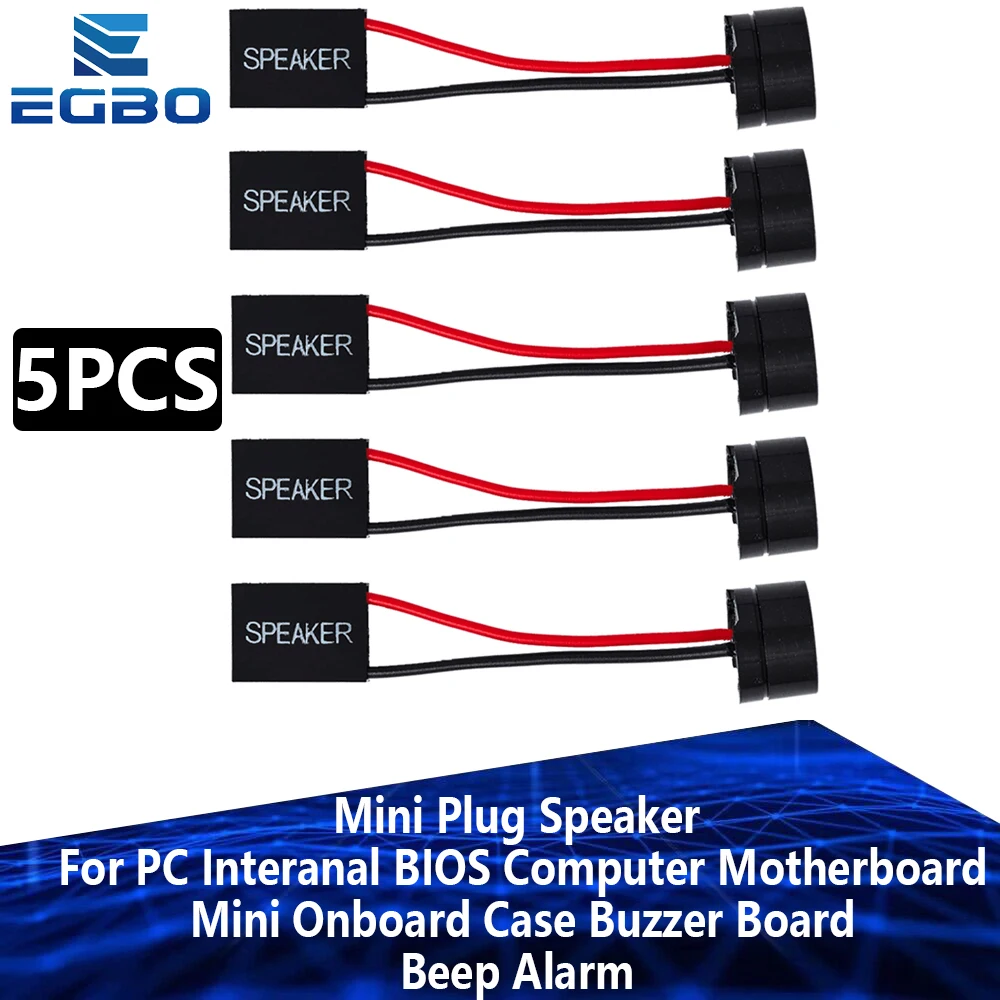 5PCS EGBO Mini Plug Speaker For PC Interanal BIOS Computer Motherboard Mini Onboard Case Buzzer Board Beep Alarm NEW