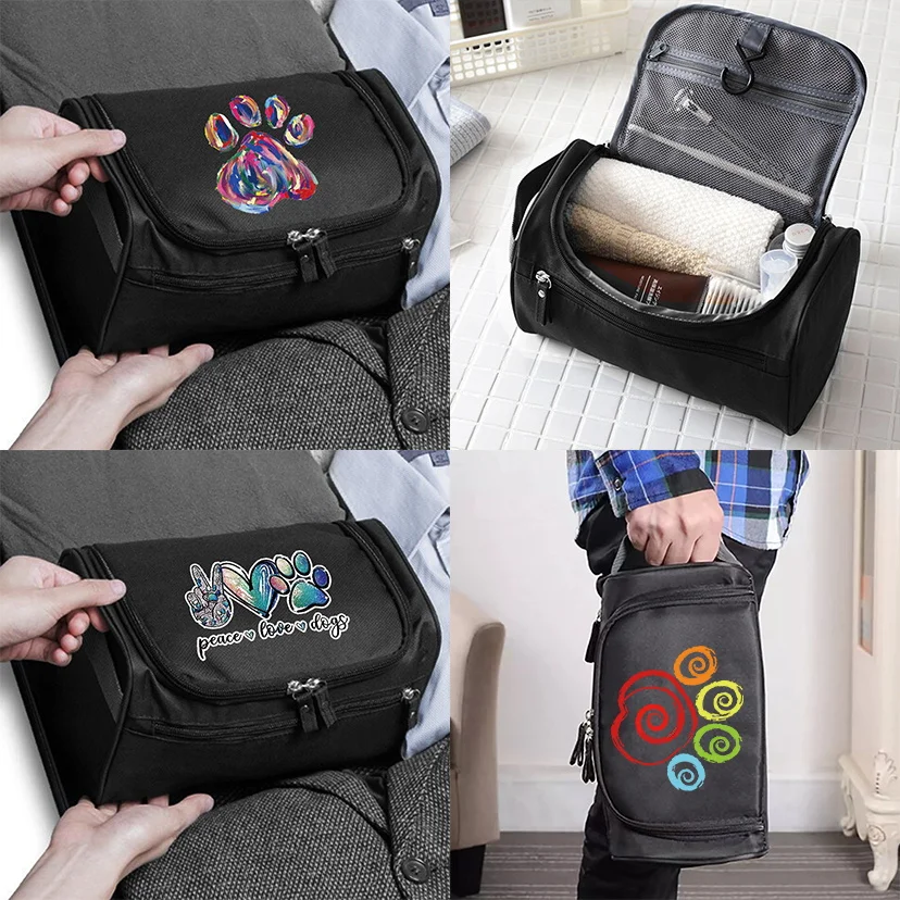 

Unisex Travel Cosmetic Bag Makeup Beauty Case Make Up Organizer Toiletry Bag Kits Storage Hanging Wash Pouch Footprints Series