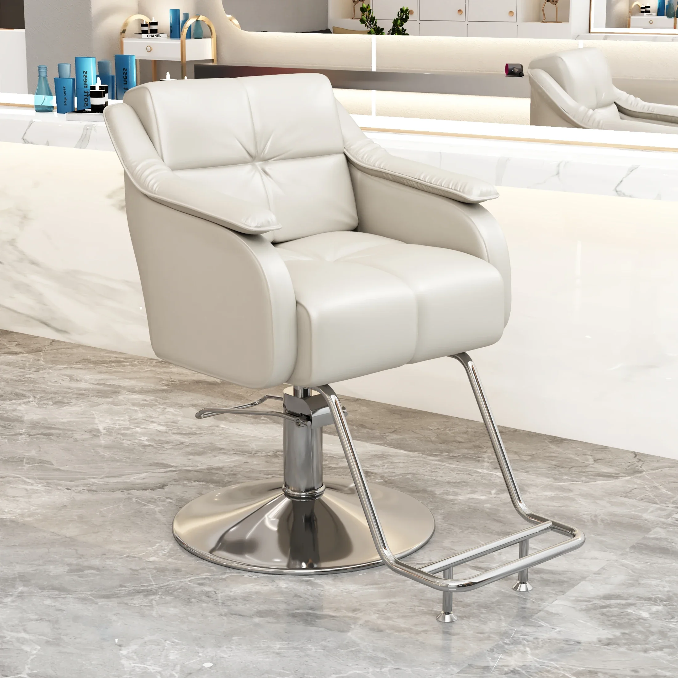 

Nordic Esthetics Barber Chair Luxury Modern Equipment Modern Hairdresser Chair Comfortable Salon Silla Barbero Hair Furniture