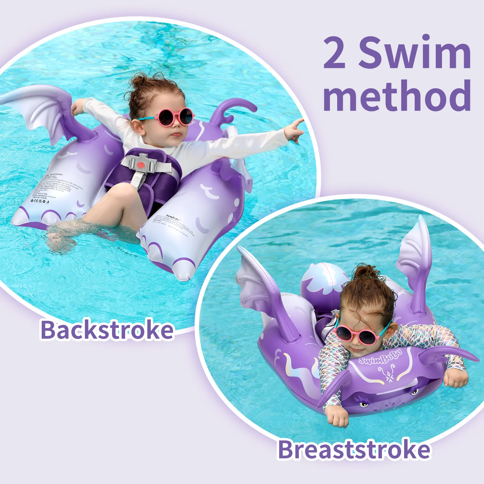 Swimbobo Simpatico Cartone Animato Nuovo Aggiornamento di Sicurezza Addensare PVC Galleggiante Gonfiabile per Bambini Nuoto Infantile Galleggiante Anello Cerchio Giocattoli Estivi