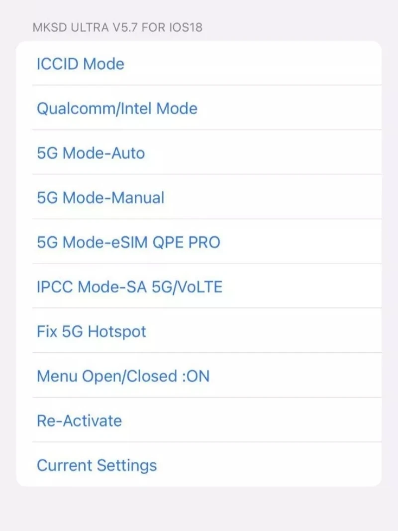 Latest Version MKSD Ultra V5.7 QPE & Intel Mode for iOS18 17 16.X 15 14 13 12 11 Xr