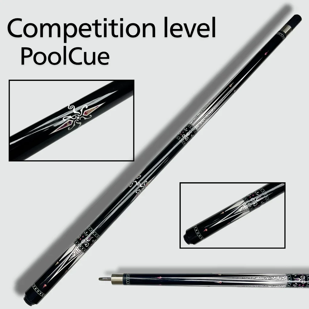 Fiberglass Low Deflection Pool Cue 12.5mm Tip 2 Piece Quick Release Stainless Steel Joint Billiard Cue Father's Day Gift for Men