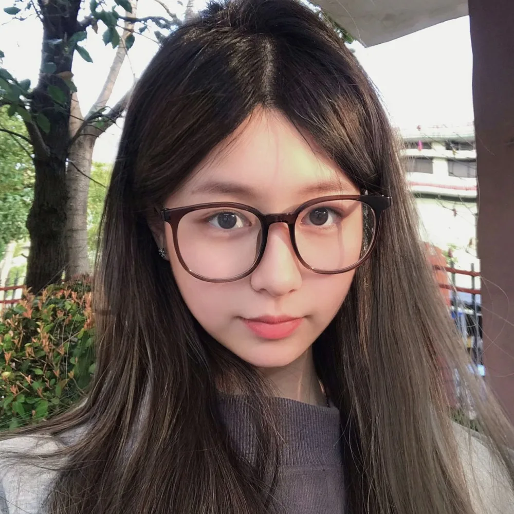 Transparent Anti-blue Light Glasses Retro Anti Radiation Square Frame Myopia Glasses Lightweight Eye Protective