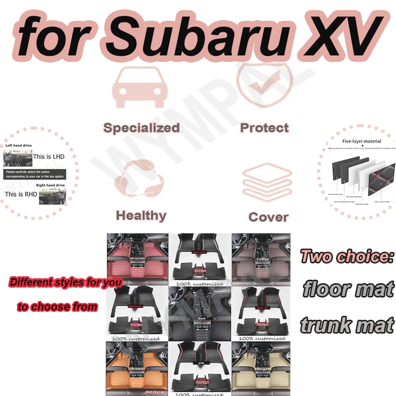 

Автомобильные коврики LUXURY для Subaru XV Crosstrek GP 2013 ~ 2017, кожаные напольные коврики, ковры, защитные коврики, детали интерьера, автомобильные аксессуары