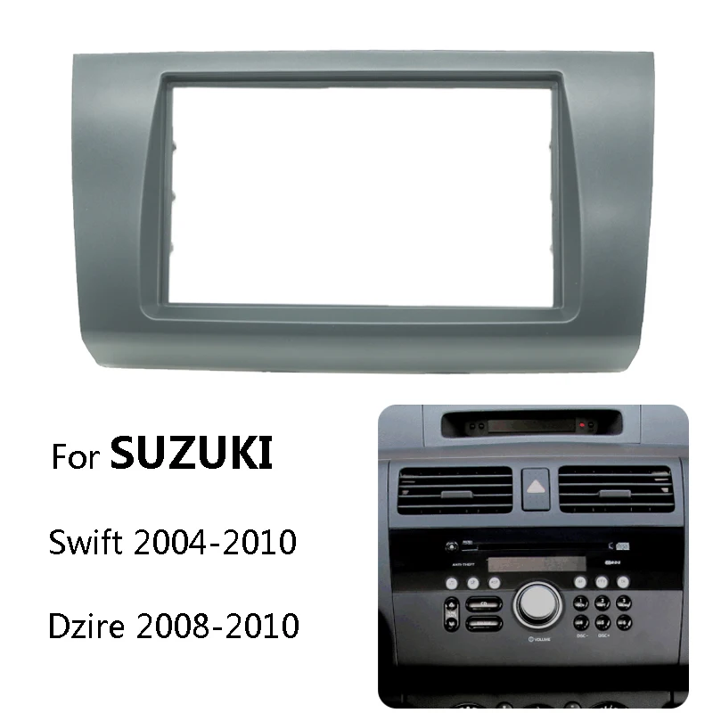 2 Din Radio Fascia For SUZUKI Swift 2004-2010/Dzire 2008 2009 2010 Auto Stereo Installation Dash Panel Trim Frame Kit