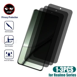 1-3pcs Anti-spy Privacy Tempered Glass For Realme GT5 GT3 GT2 Pro Screen Protector Realme GT Neo 5 3 SE 5T 3T 2T Q5 Q3S V23 V30