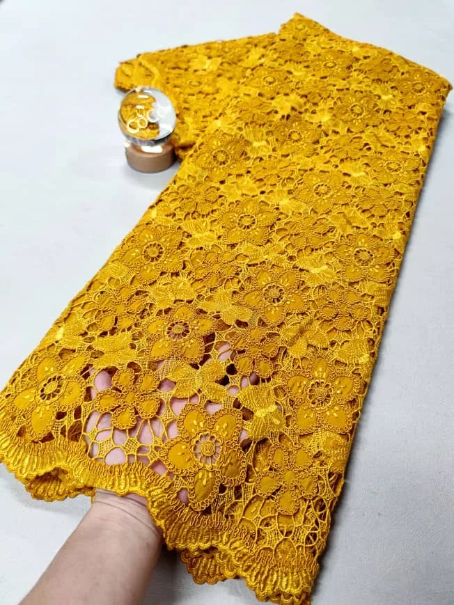 

White African Milk Silk Cord Lace Fabric 2025 High Quality 5Y Nigerian French Mesh Chemical Lace for Wedding Dress Sewing T782