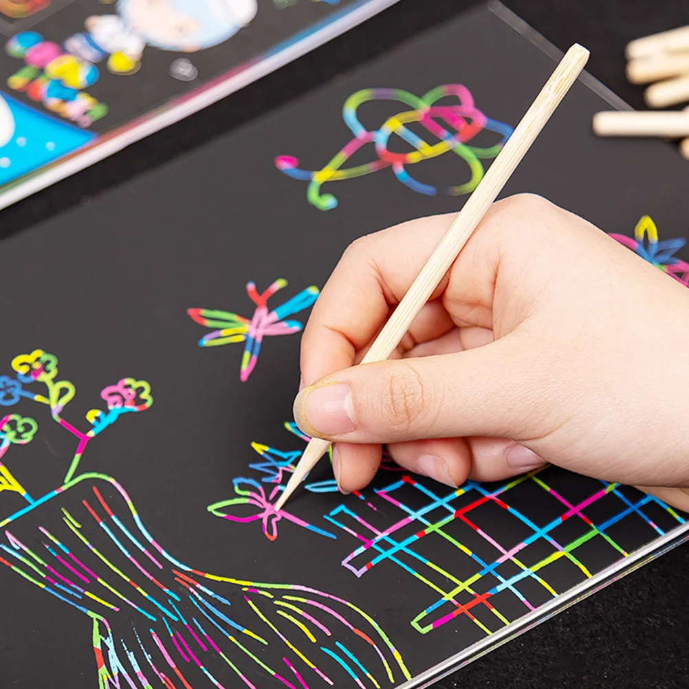 150 stuks kunstbamboestokken krasstylus voor handgemaakte projecten veilig niet-irriterend oppervlak ideaal voor educatieve kunstactiviteiten