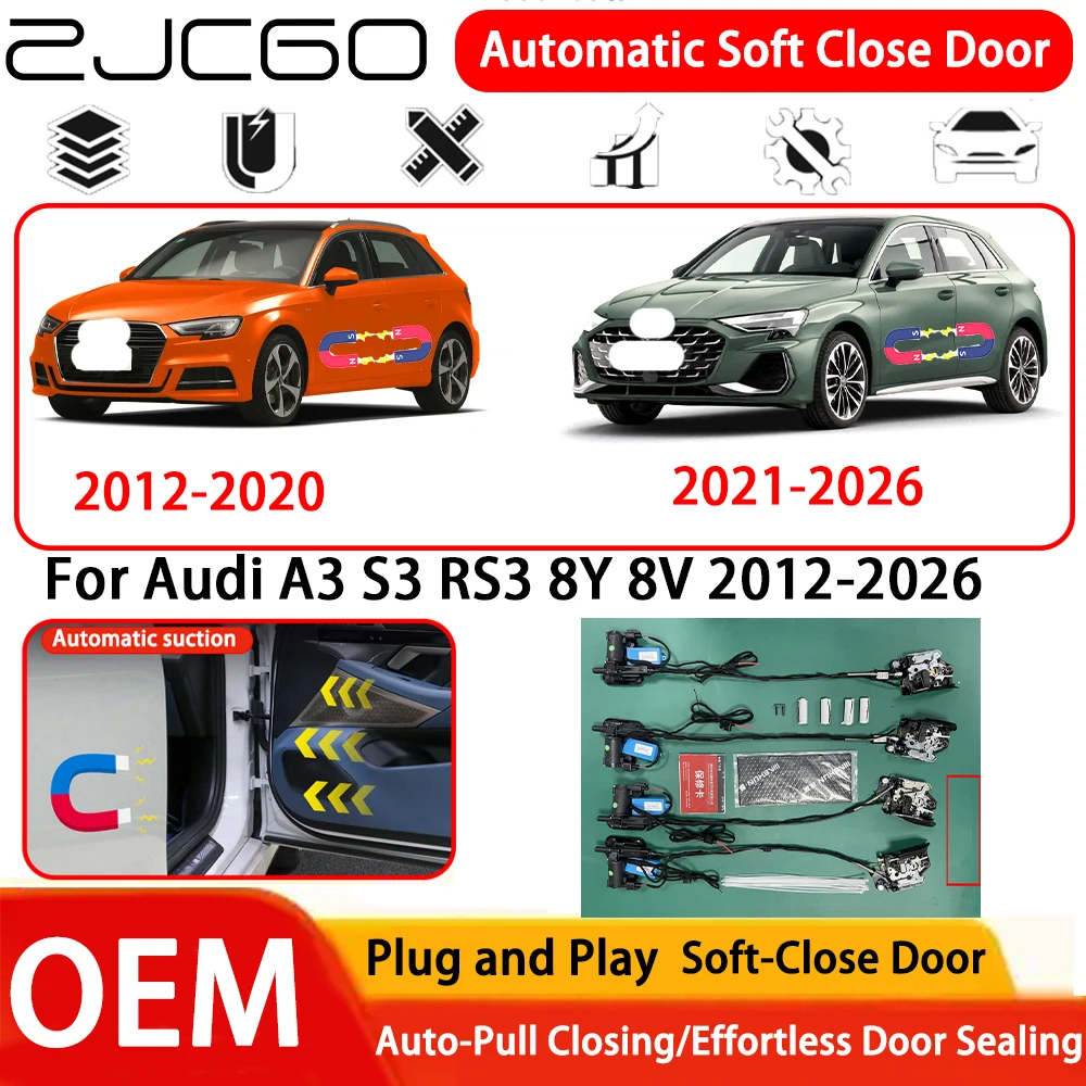 

for Audi A3 S3 RS3 8Y 8V 2012-2026 Car OEM Plug and Play Automatic Electric Soft Close Door Comfort Closing System