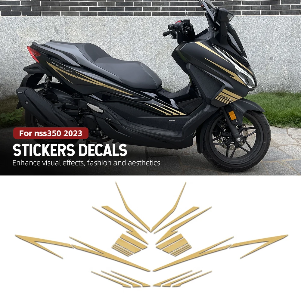 

2023 forza350 Motorcycle Accessories Body Protective Pull Flower Decoration Sticker Kit for Honda Forza 350 NSS 350 2023