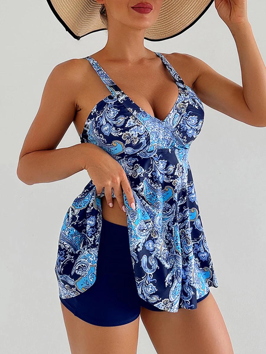 2026 مثير Strappy Tankini ملابس السباحة النساء عالية الخصر ملابس السباحة الإناث فستان الشاطئ الاستحمام لباس سباحة ملابس السباحة الصيف XXL