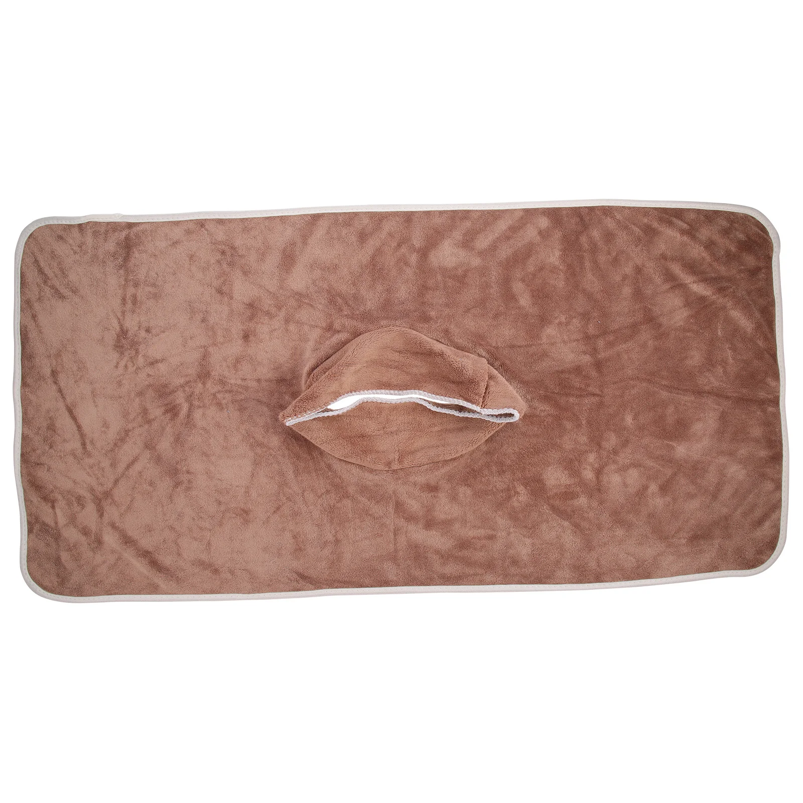 

Salon Massage Towel Brown Durable Hygienic Face Pillow Cover Comfortable Breathable Massage Bed Sheet Beauty Salon Supplies