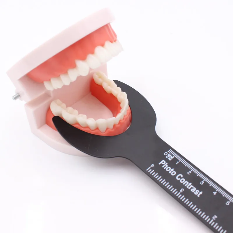 pcs Dental Orthodontic Black Background Board Photo Image Contrast Board Oral Cheek Plate with Scale Mark Autoclavable Tools