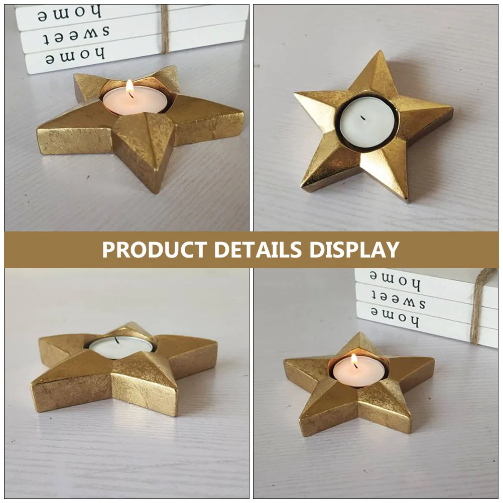 2pcs Resin Holders European Style For Eid Mubarak Ramadan Home Decorations Tray Tealight Stand Muslim Gift Room