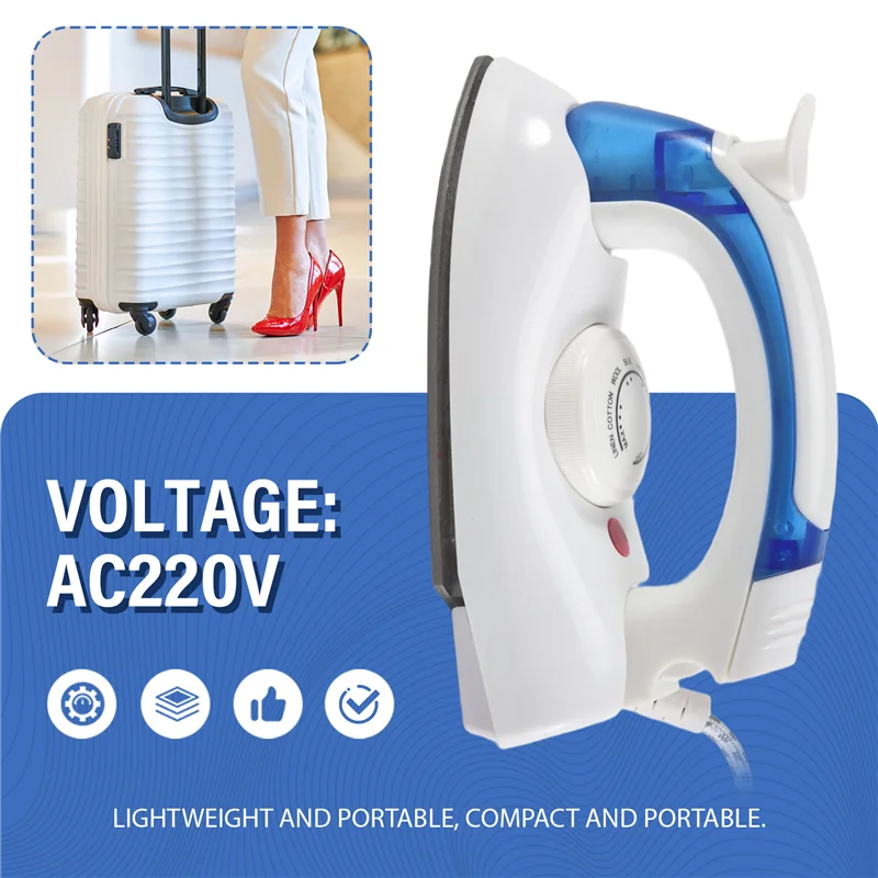 

AA81-Дорожный утюг Портативный паровой утюг для одежды Мини-утюг с антипригарным покрытием Сухая глажка Паровая глажка Быстрый нагрев с вилкой европейского стандарта Dura