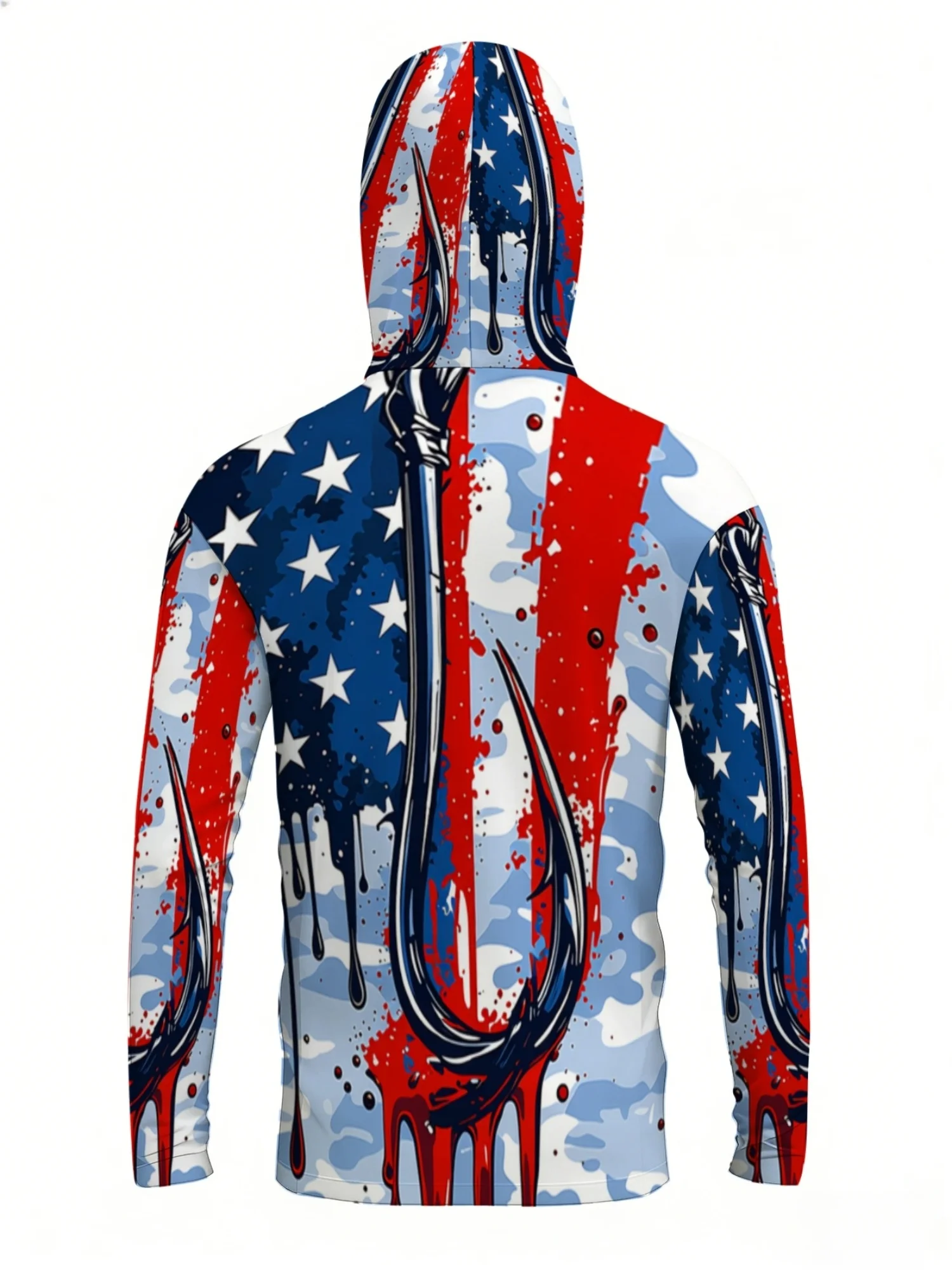 2026 Summer New Style Men's Long-Sleeved Shirt with 3D Star Pattern Print for Sports Comfortable Soft Breathable view 5