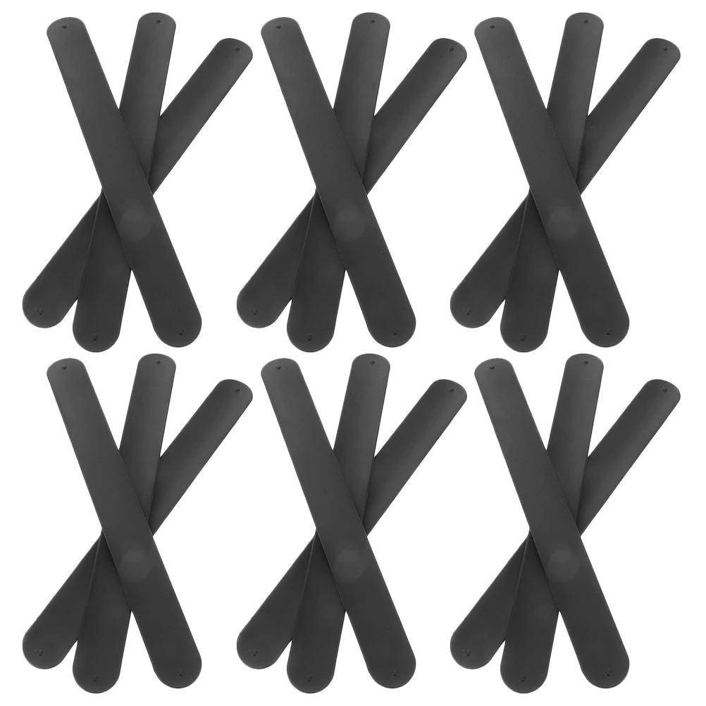 

20Pcs Silicone Slap Bracelets Black Blank Soft Flexible Wristbands DIY Craft Birthday Party Favors Classroom Halloween