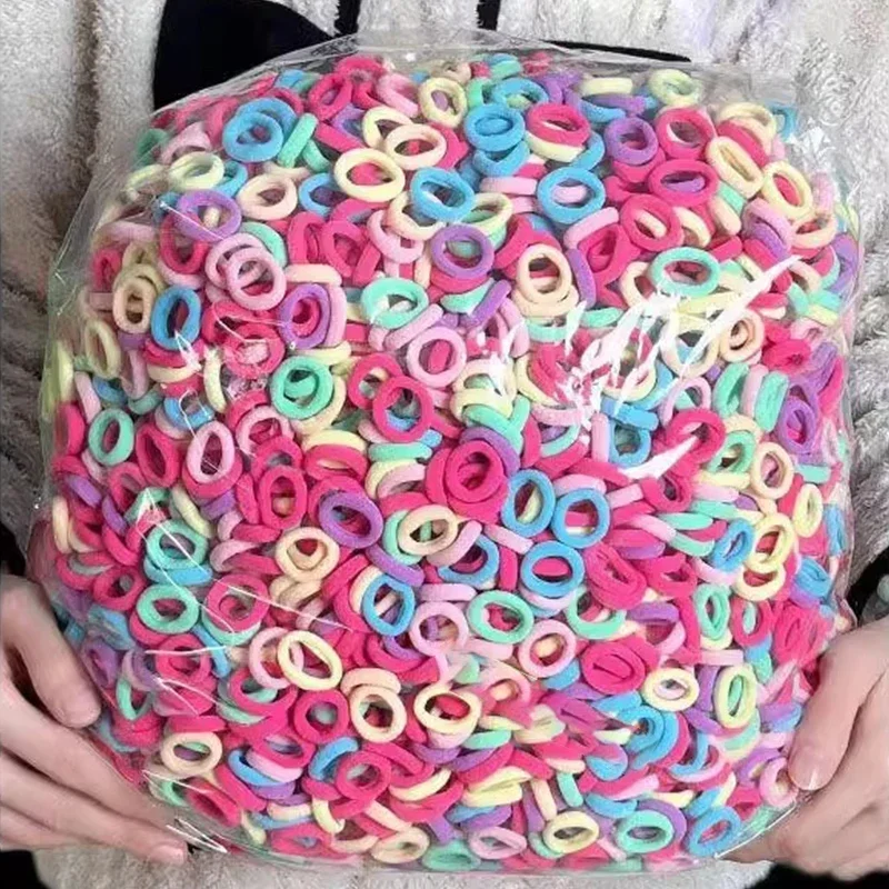 200/300pcs koreanische Ins Stil bunte Nylon elastische Haar bänder Pferdes chwanz halten Haar gummi Gummibänder Scrunchie Haarschmuck