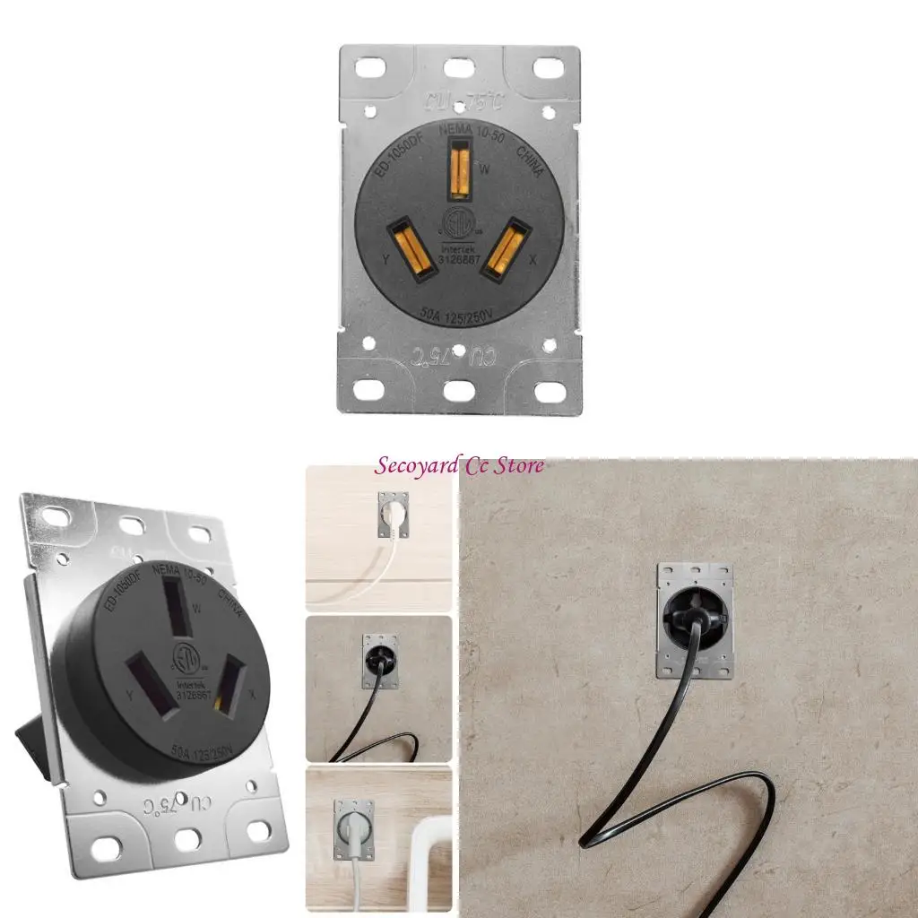 

N3UC High Current 50A 125/250V NEMA 10 50P Outlet Featuring Weather Resistant