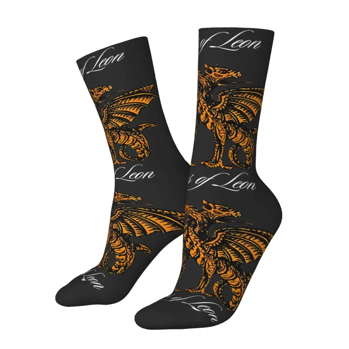 Funny Happy Best Music Men's Socks Vintage Harajuku Kings of Leons Street Style Novelty Casual Crew Crazy Sock Gift Printed