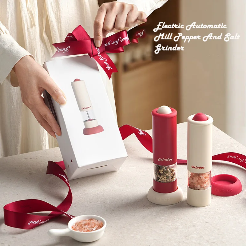 

Electric Automatic Mill Pepper And Salt Grinder Kitchen Freshly Ground Spices Sea Salt Pepper Mill Black Cooking Tool