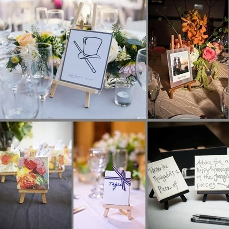 Wood Display Wedding Engagement Decor Wedding Deco Frame Painting Poster Easel Birthday Wedding Decoration Candelabras view 4