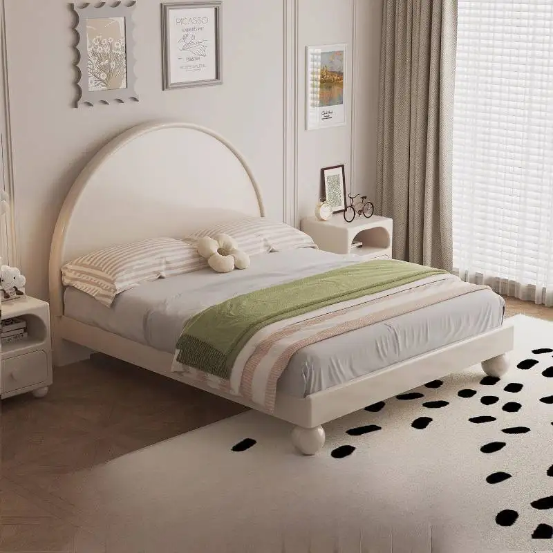 

Normal Nordic Kids Beds Decoration Simple White Single Design Kids Bed Princess Girls Style Lettino Per Bambini Furniture Home