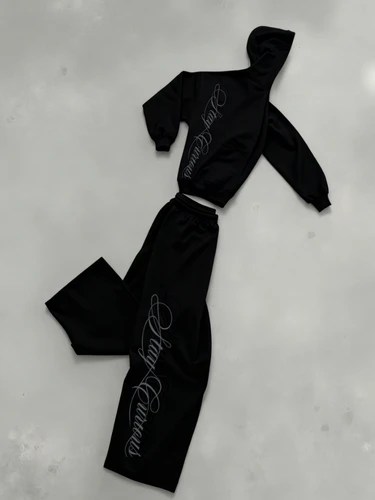 Imagen 2 del producto Conjunto Casual Estampado para Hombre, Sudadera con Capucha y Pantalones Joggers Estampados, Cintura Elástica, Cordón Ajustable, Corte Regular, Pantalones Joggers Casuales