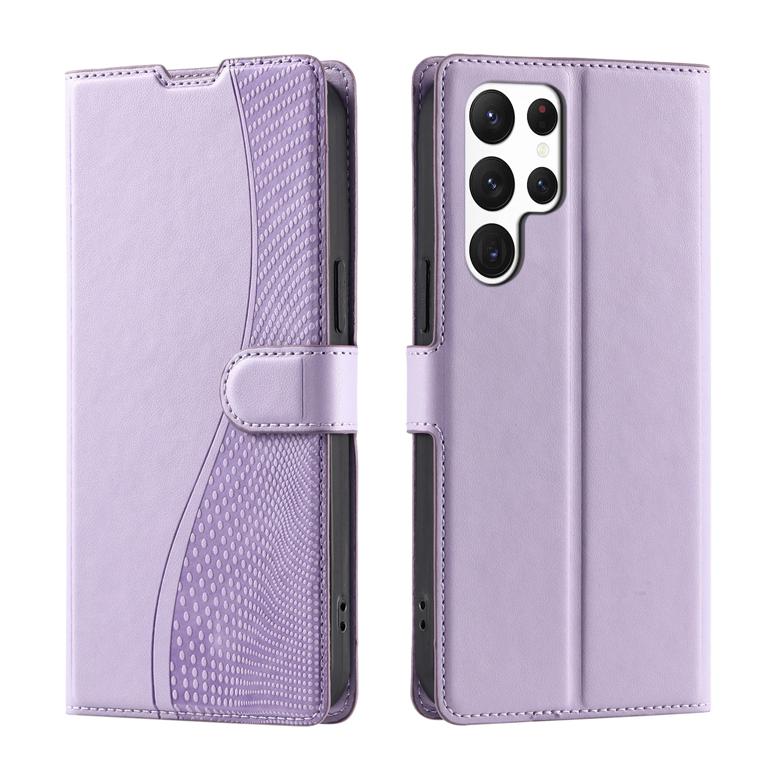 

For Samsung Galaxy S22 Ultra / S23 Ultra / S24 Ultra phone case voltage polka dot flip cover leather case