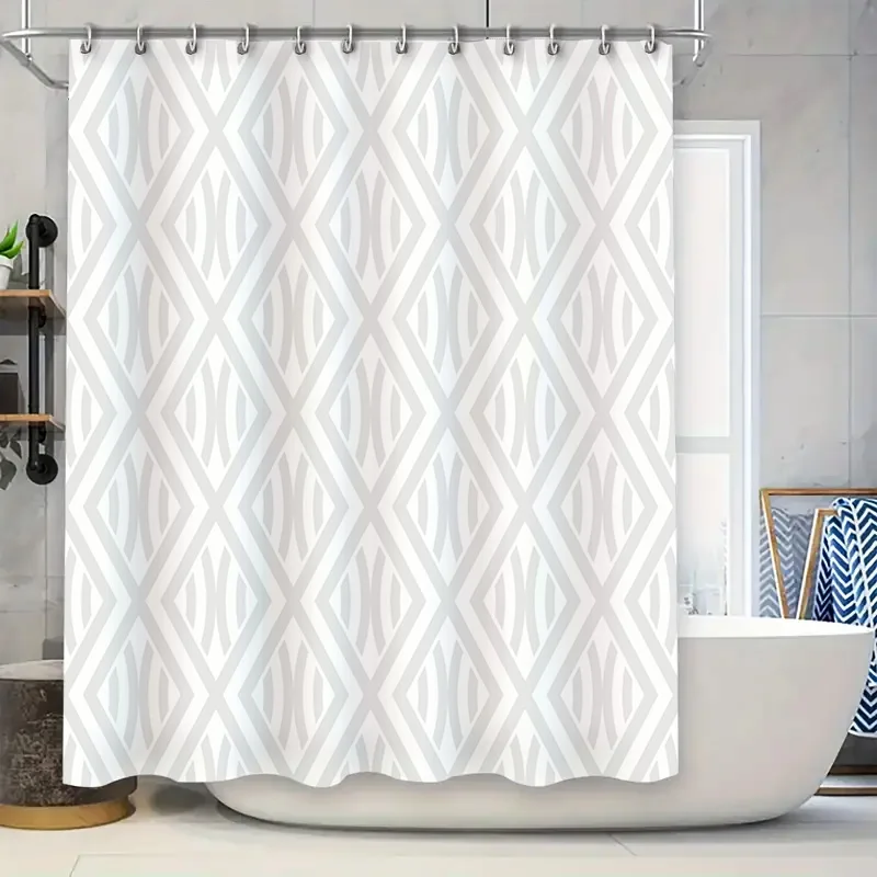 

Modern Nordic Geometric Pattern Shower Curtain Home Hotel Bathtub Shower Curtain with grommet, Bathroom Decoration Aesthetics