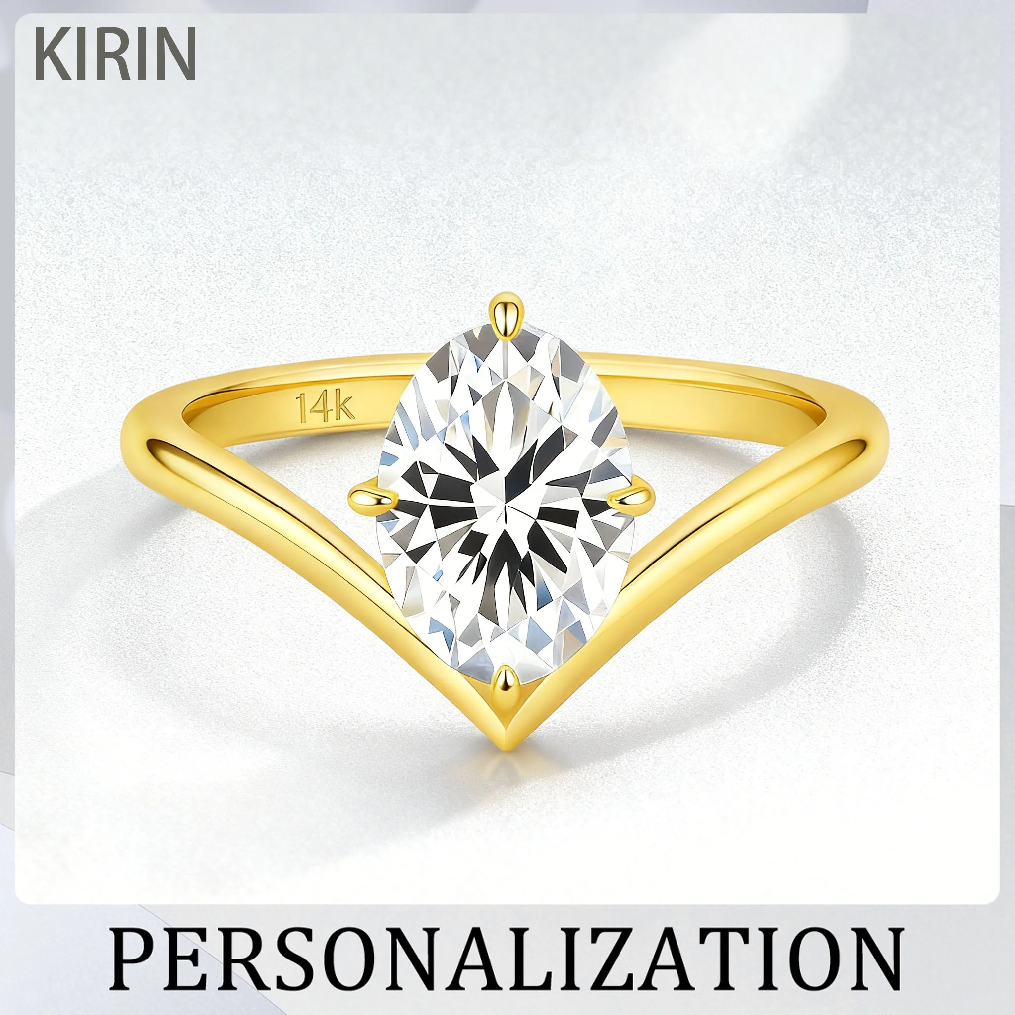 

Кольца из золота 14 карат с муассанитом 2 карата, изысканные и элегантные, подходят для женщин, свадебные, помолвочные, изысканные подарки