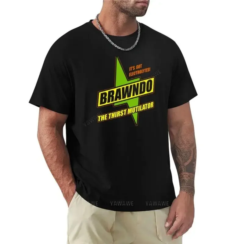 t-shirt men cotton Brawndo T-Shirt vintage custom design your own mens funny summer for man Informal manga Sweatshirt vintage