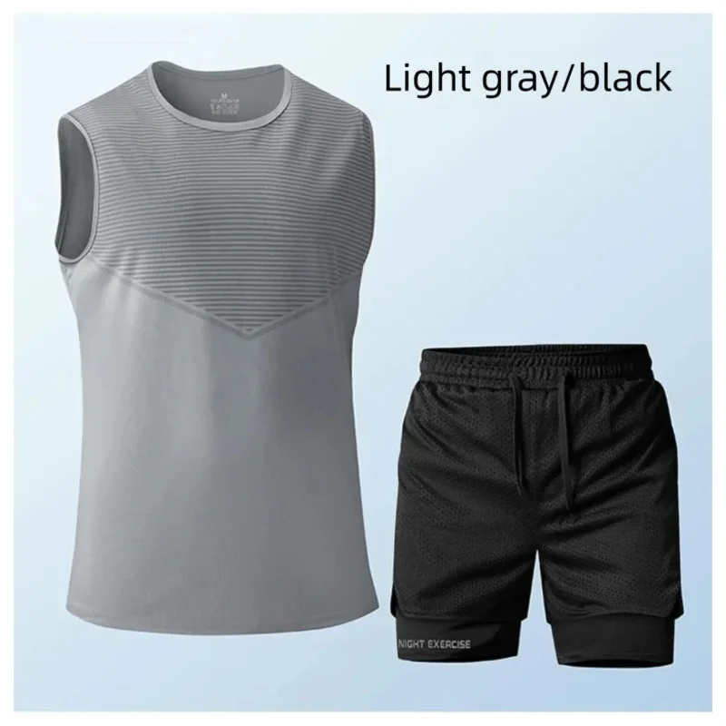 

Мужской спортивный жилет для бега Dry Fit, дышащая эластичная футболка без рукавов, базовый слой, повседневная одежда, летний сезон