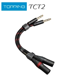 TOPPING TCT2 kabel Audio HIFI TRS do XLR duży, trójżyłowy, 6.35 rewolucyjny kabel balansowy XLR