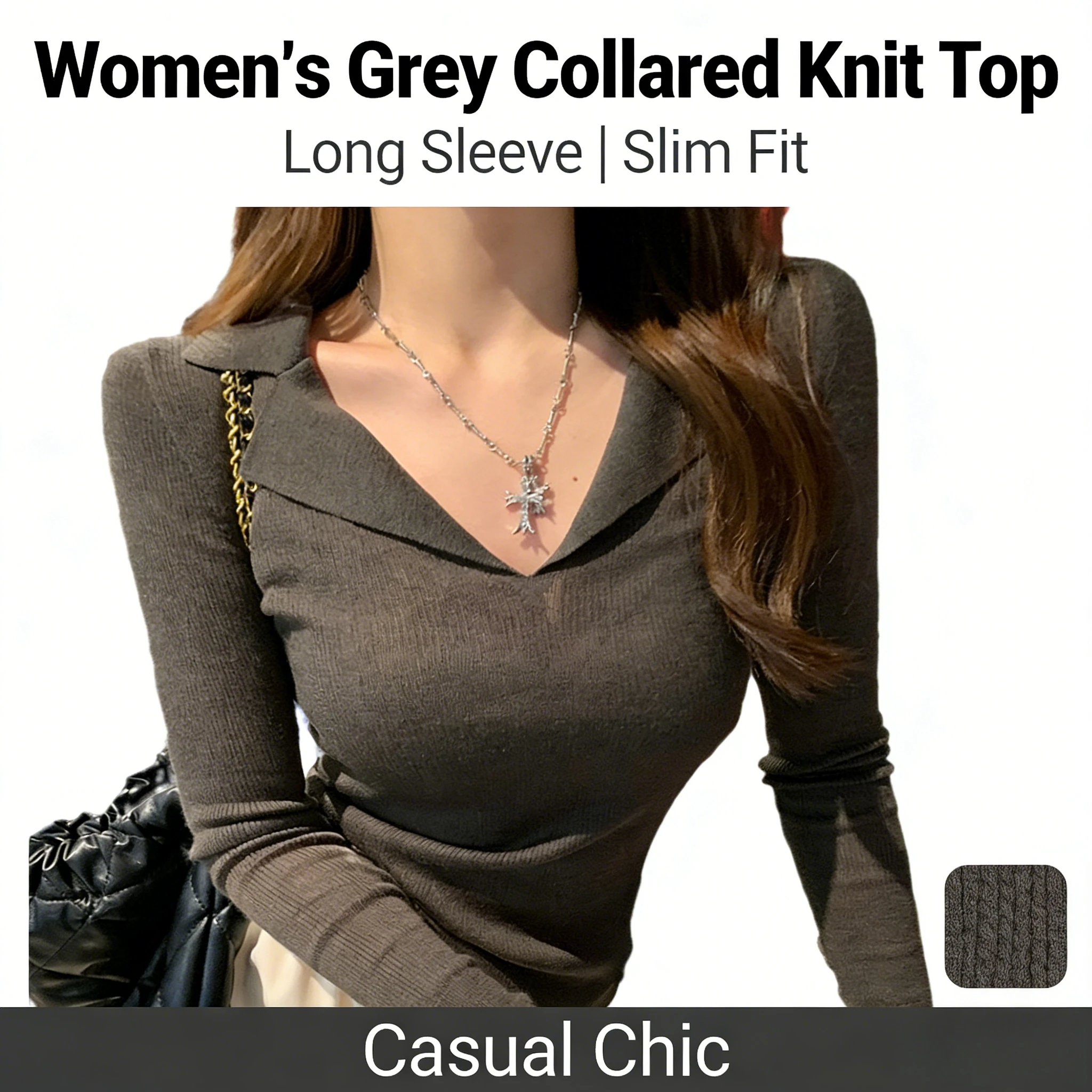 

Корейский вязаный свитер с лацканами на талии и длинными рукавами, облегающий топ, женская осенне-зимняя новая универсальная одежда, шикарная одежда