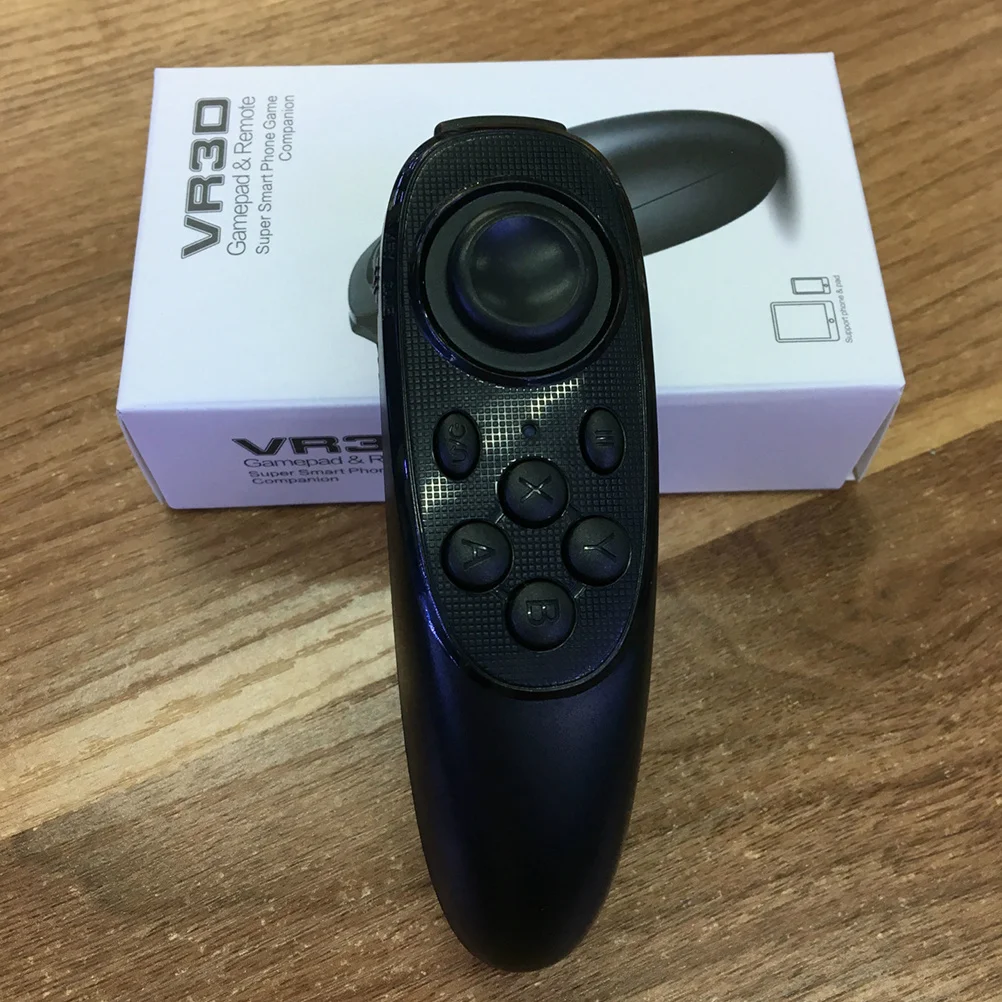 

1pc Vr Glasses Remote Controller Black Wireless 3D Glasses Controller For Mobile Gamepad Joystick Tool Multi-Mode Mouse Music