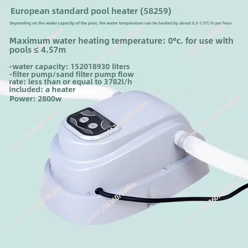 Swimming Pool Heater Adjustable Thermostat Water Temperature Heating Device Portable Heating Accessories For Backyard Pool
