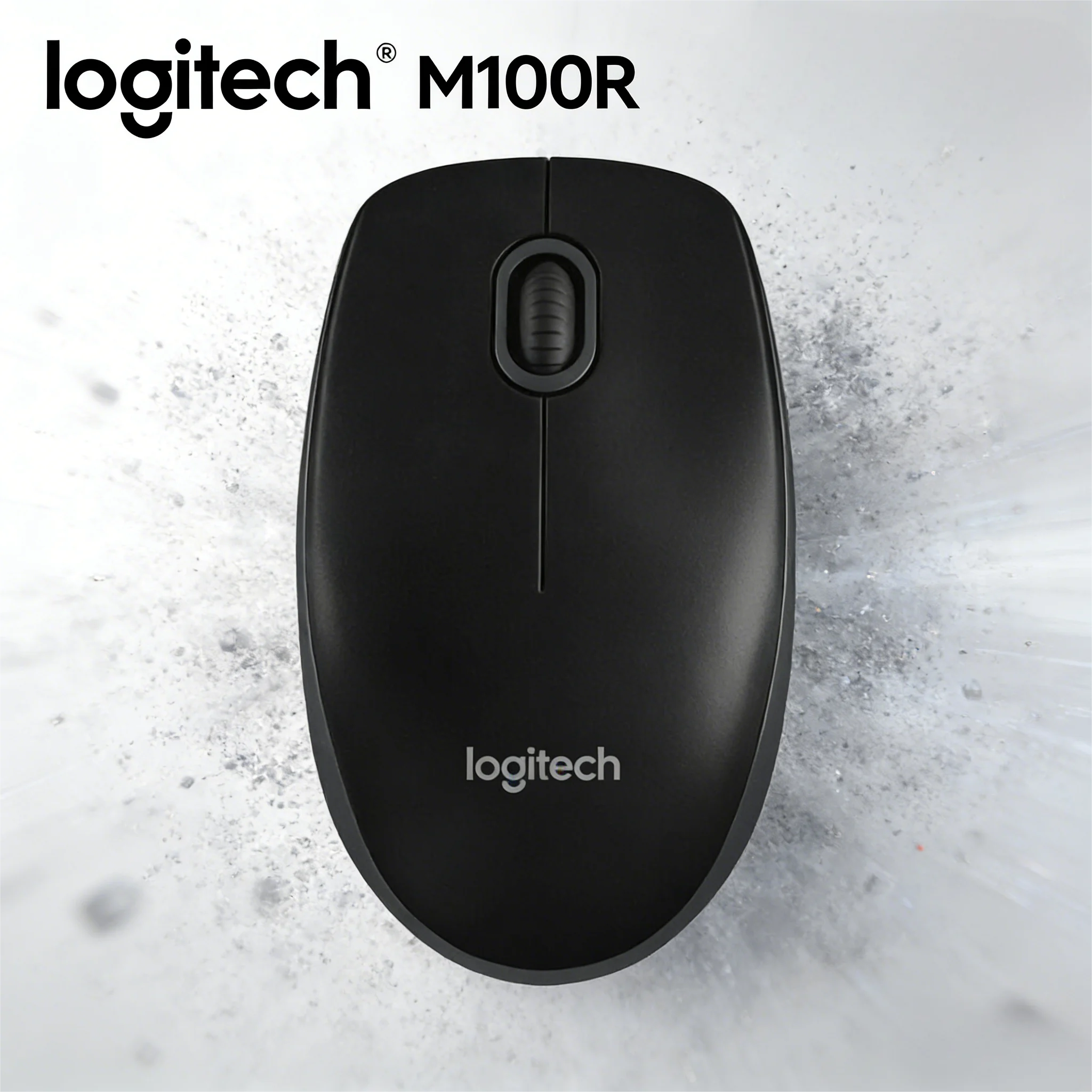 

Logitech M100R Wired USB Mouse, Heavy-Duty Durability, Ideal for Office Workers & Business Professionals