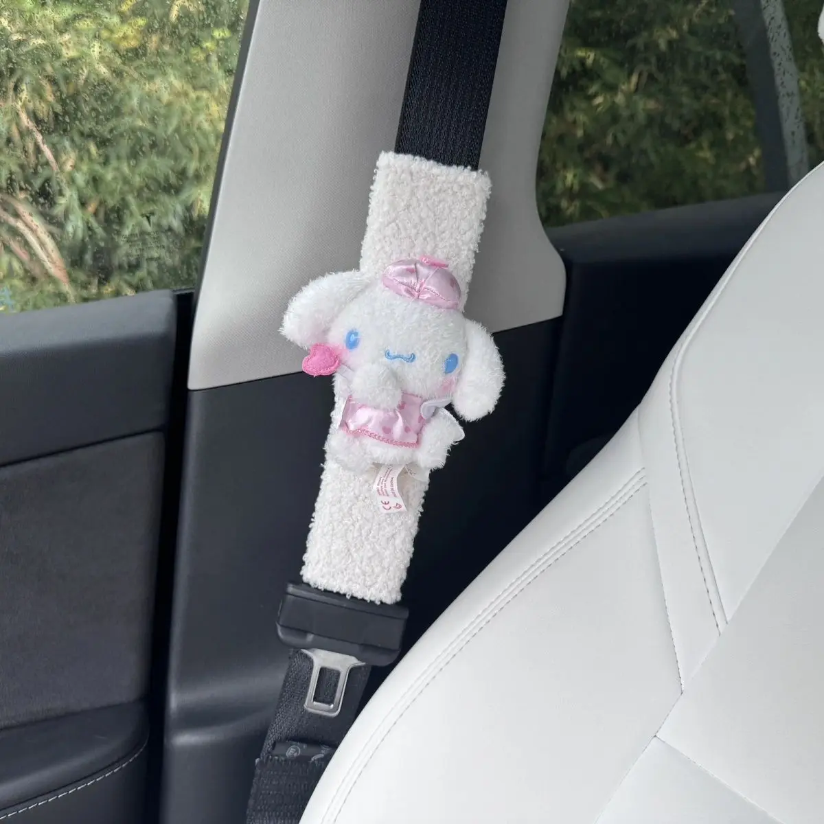 Miniso مرحبا كيتي غطاء حزام مقعد السيارة العالمي السيارات حزام الأمان يغطي الدافئة الكتف وسادة حامي أحزمة الأمان الكتف #4