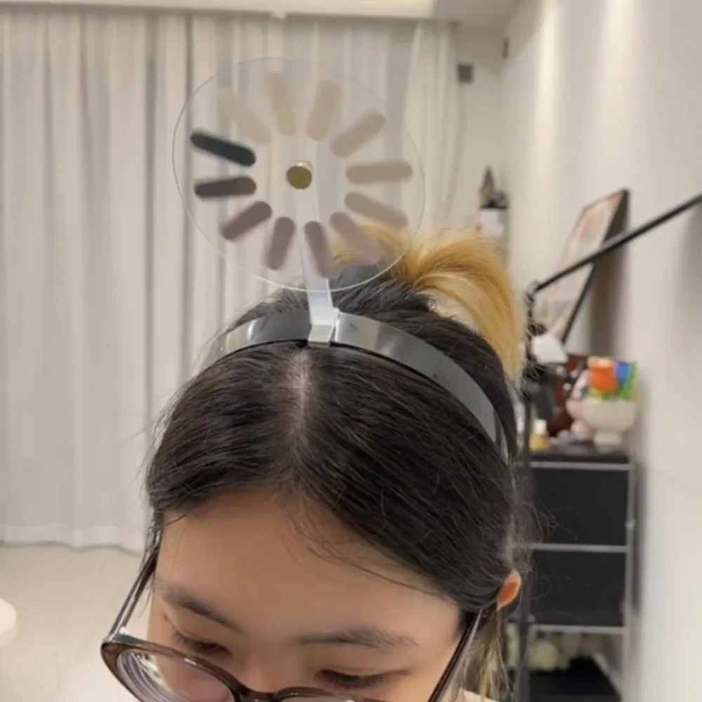 

Funny Brain Loading Headband Cute Quirky Creative Downtime Hair Clip Moving Hair Accessories Rotating Duckbill Clip Female