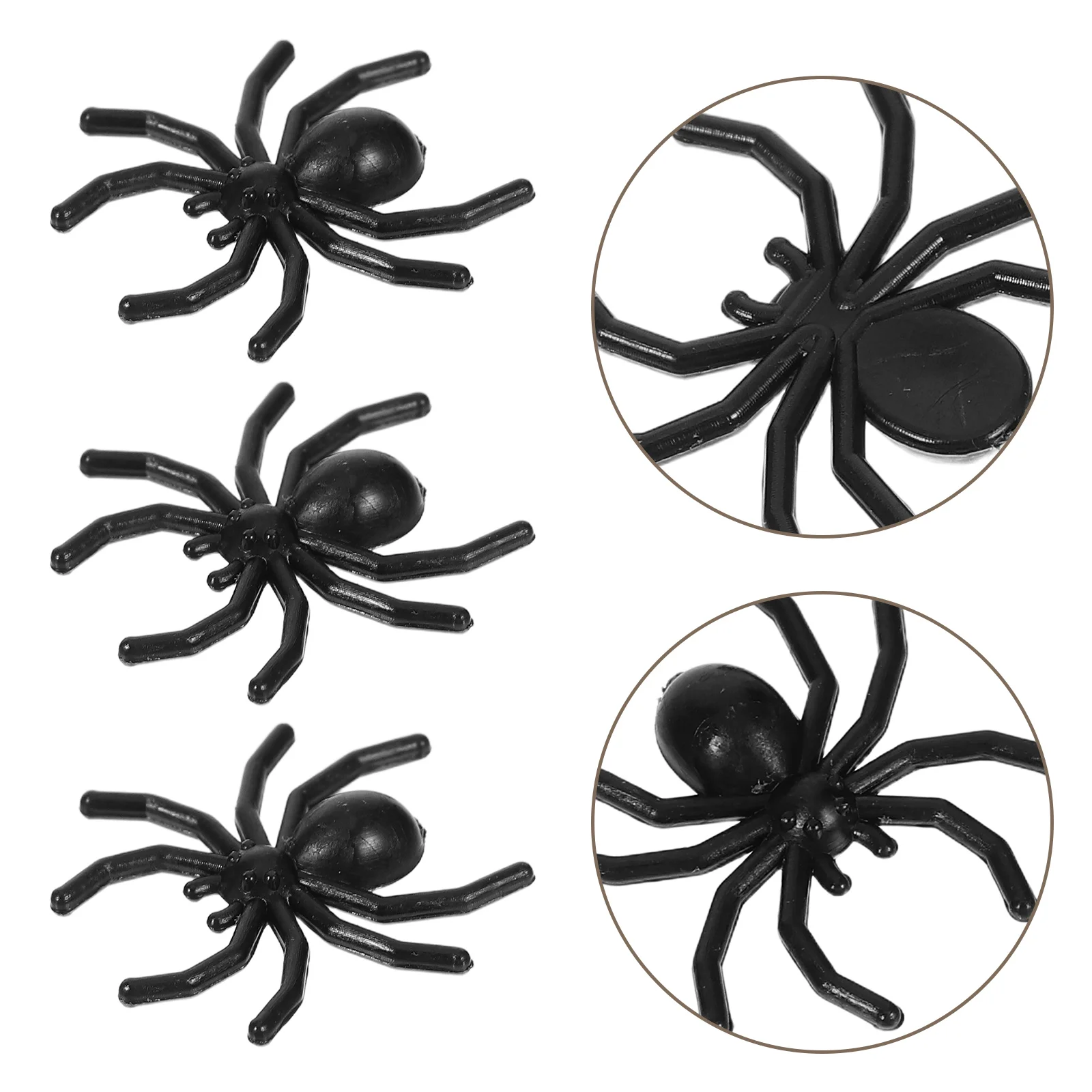 500pcs Simulation Spider Toys Realistic Plastic Halloween Decorations Scary Prank Spiders for PartiesHaunted Houses