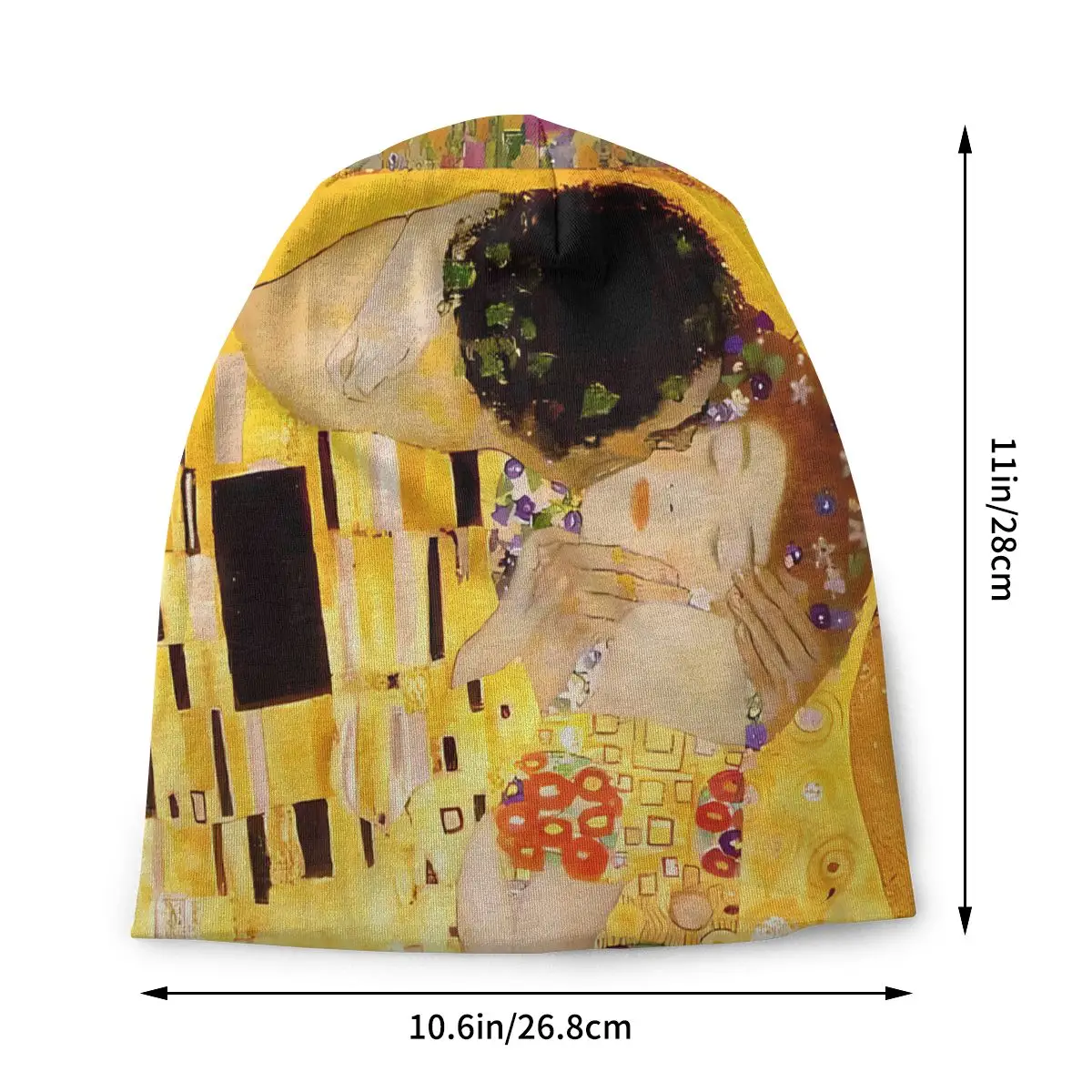 The Kiss By Gustav Klimt Movie Outdoor Thin Hats Painting Bonnet Special Skullies Beanies Caps