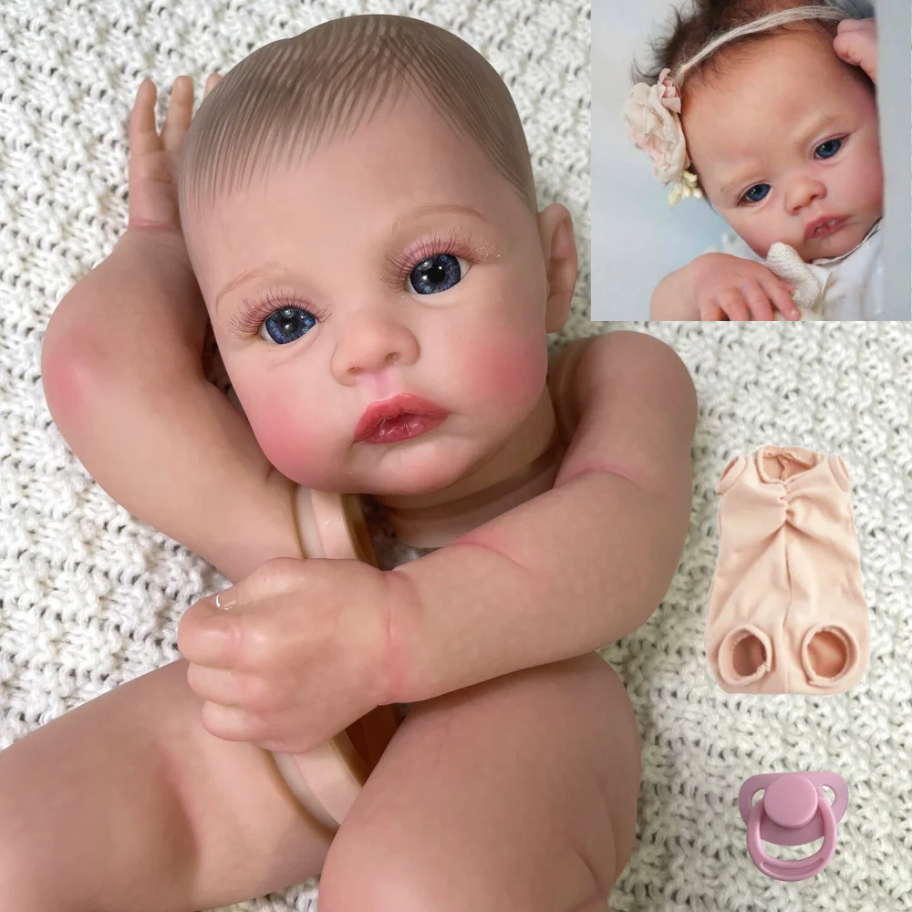 Kitpintado3DdepraderaRebornparareciénnacido,17pulgadas,venasvisibles,moldeparamuñecabebéconpestañas,jugueteDIYfácilymásrealista-AliExpress26