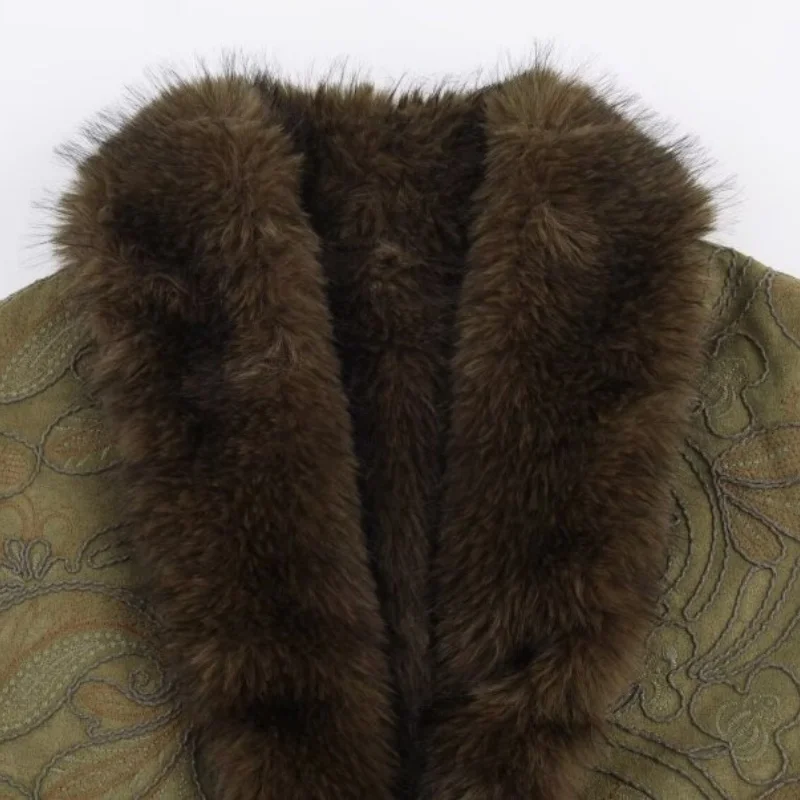 Cappotto corto reversibile ricamato da donna Giacca doppia faccia Capispalla alla moda