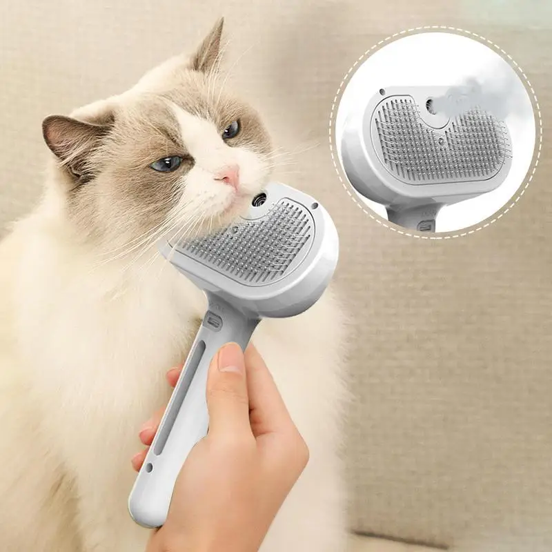 

Upgraded Pet Spray Grooming Comb Steamy Floating Hair Removal Cleaning Steam Brush Styling for Dogs Cats Accessories