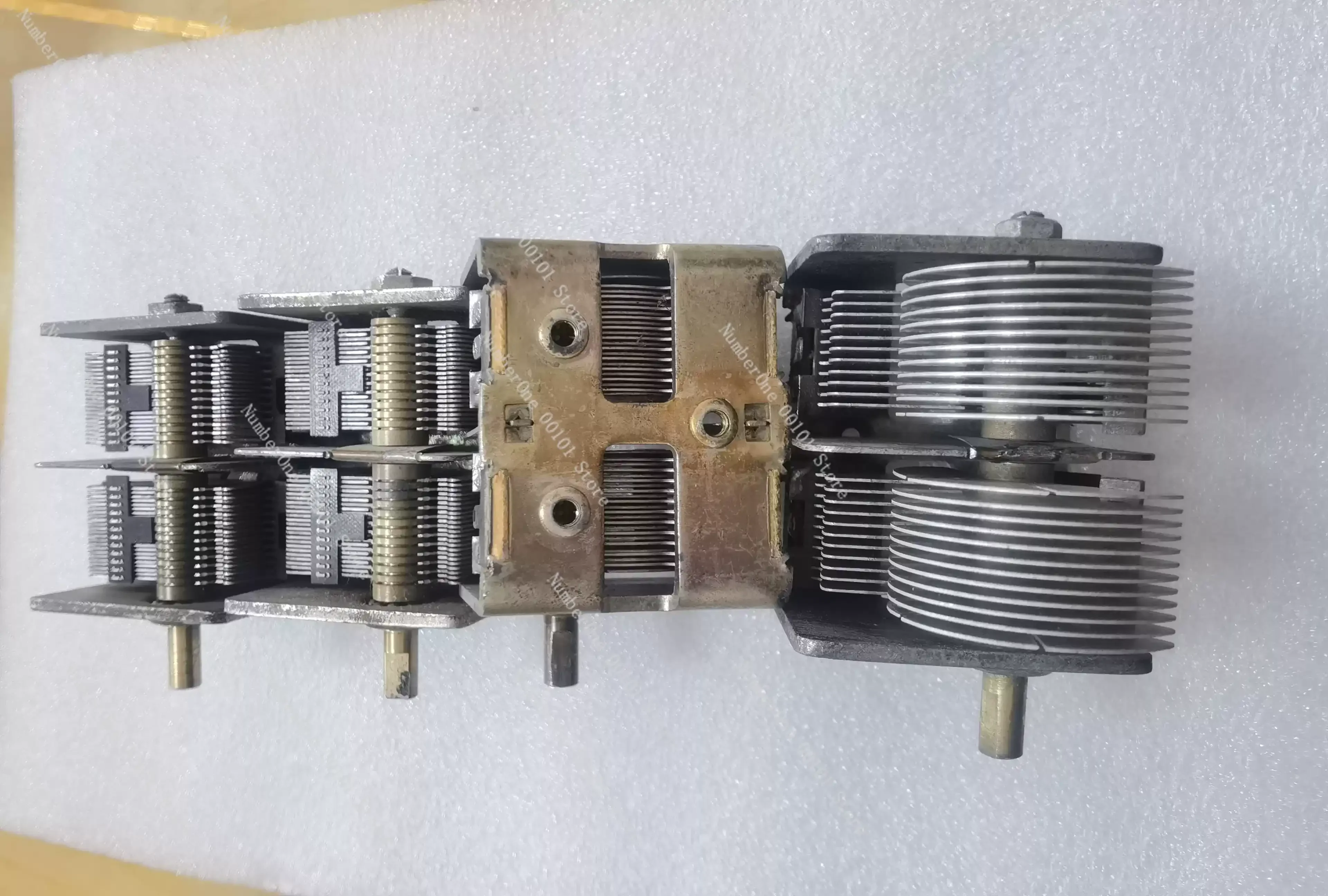 Brand new variable capacitor cb-2-365 type, air dielectric, double gang, variable capacitor, specifically for radio use