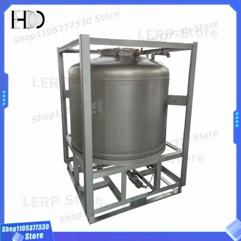 Wanlong Stainless Steel Honey IBC Container Cylindrical Tote Bag for Liquid Storage Industrial Grade Durable Design
