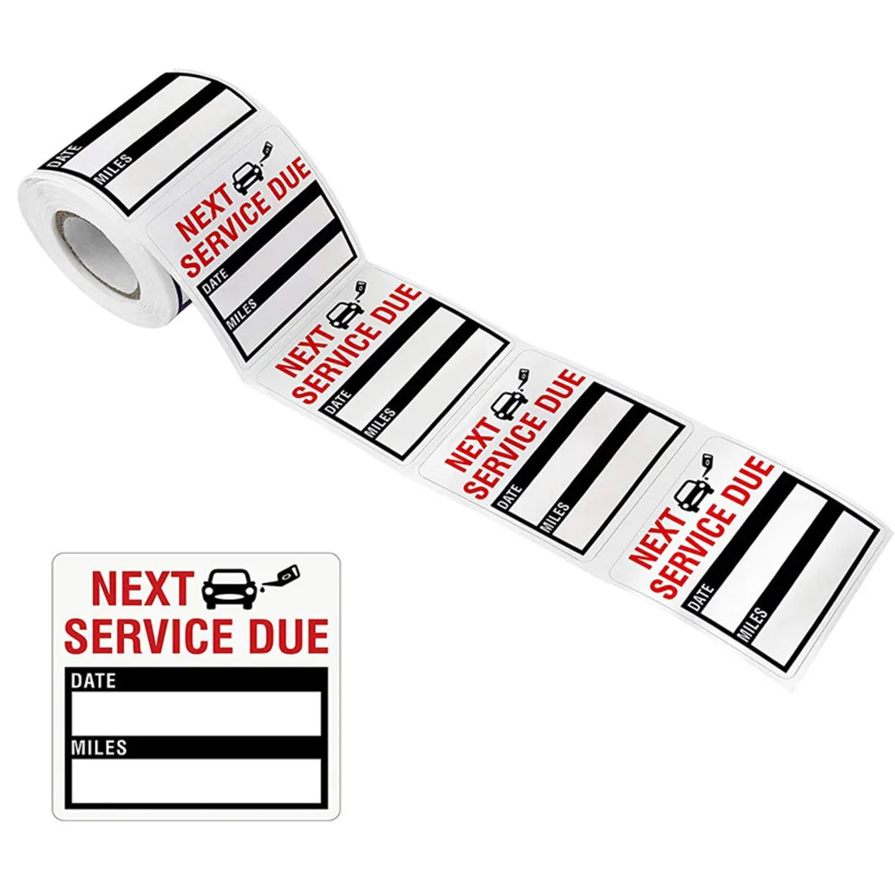 150pcs/roll Oil Change/Service Reminder Stickers Window Sticker Adhesive Labels Car Sticker Clear Windo Lite Sticker Pack